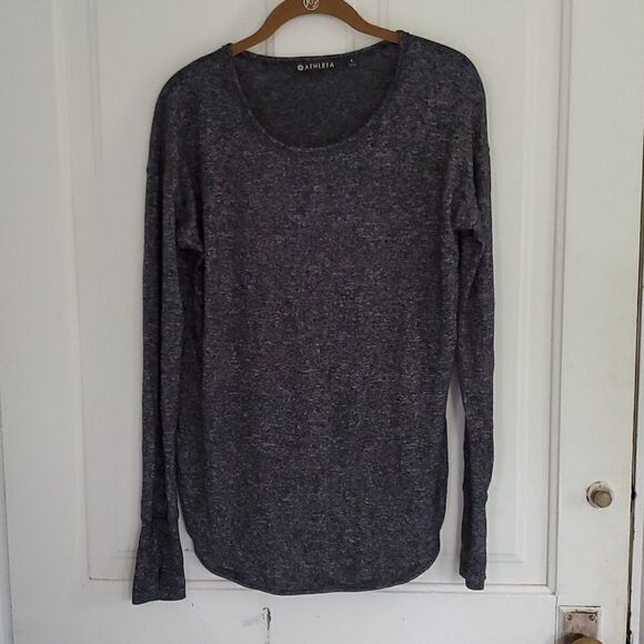Athleta Dark Grey Heathered Top - Picture 1 of 7